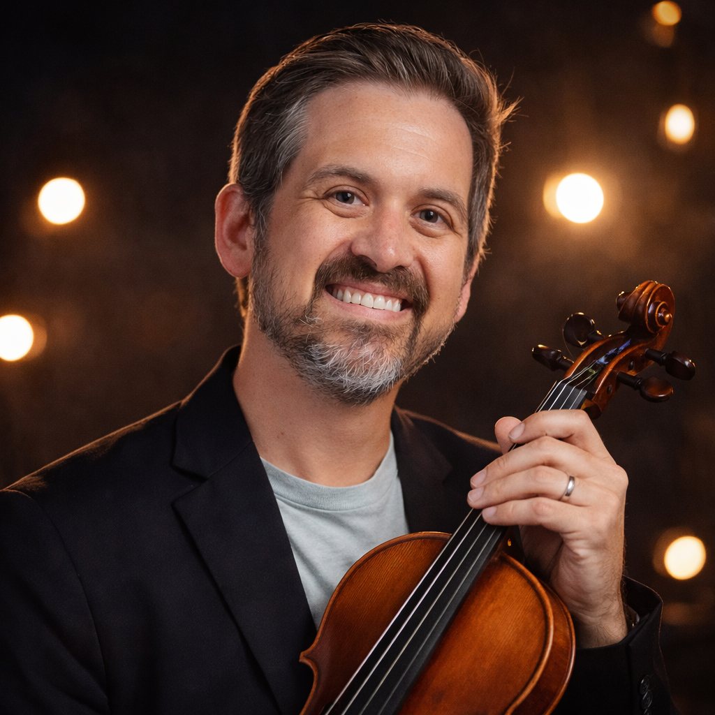 Christopher Cinquini with his violin